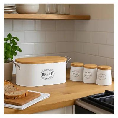 Produktbild von Brot-, Kaffee-, Tee- und Zuckervorratsdose 4-teiliges Set neuetischkultur