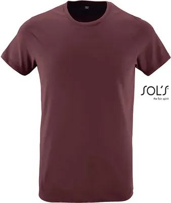 Zdjęcie produktu dla SOLs 00553 | Koszulka męska Regent Fit - Kolor: Oxblood - Rozmiar: S