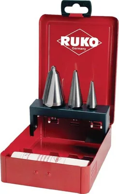 Produktbild von RUKO Blechschälbohrersatz HSS-Co 5 4tlg. 3 - 14 / 4 - 20 / 16 - 30,5 mm in Metallkassette - 101020E/RUKO