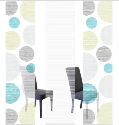Produktbild von 88553 Schiebegardinen BORDEN halbtransparent Bambusoptik 260x60 cm