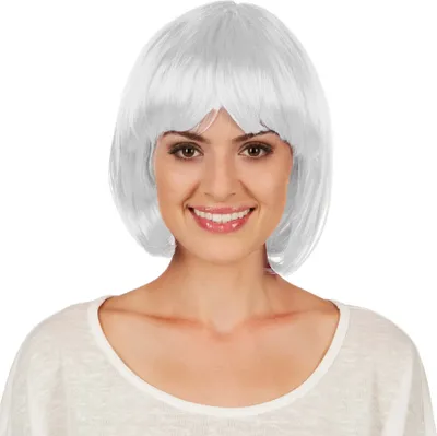 Produktbild von Perücke Kurze Haare Bob - weiß