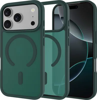 Image de Cazy Coque Compatible avec iPhone 17 Pro – Compatible MagSafe – Coque Renforcée Militaire – Vert