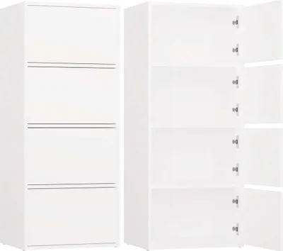 Zdjęcie produktu dla BDW, komoda z 4 drzwiami, ALMA, system Tip-ON, 50×119×40cm, biały