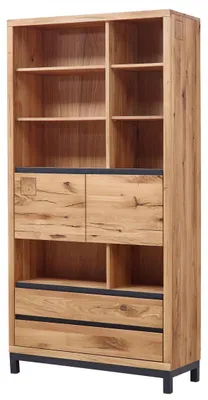 Produktbild von MASSIVMOEBEL24.DE Bücherregal Wildeiche 100x40x200 natur geölt VILLANDERS #138