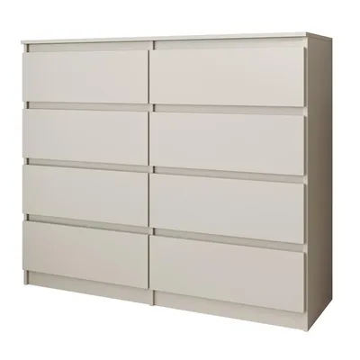 Produktbild von Moderne Kommode CLASSIC - Sideboard 100cm mit 8 Schubladen & Grifflosen Fronten (Kaschmir)