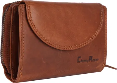 Produktbild von Chunkyrayan Echtleder Damen Geldbörse Hochwertig Vintage RFID Schutz inklusive Leder Schlüsselanhänger GB-3 Brown