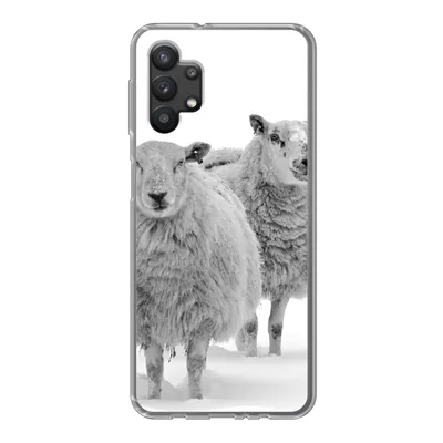 Produktbild von MuchoWow® Handyhülle Schutzhülle Hülle für Samsung Galaxy A32 5G Schafe - Schnee - Weiß Silikon Softcase Handy Hülle - Softcase