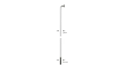 Produktbild von ALPINA Speiche Glatt, Ø 2,00 mm, Edelstahl Mit Mes 282 mm lang