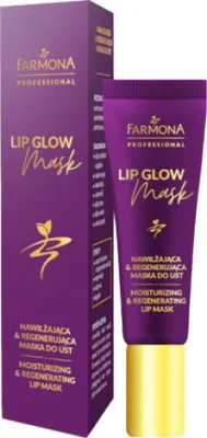 Immagine prodotto di Farmona | Maschera labbra Lip Glow - 12 ml - con vitamina E e olio di mandorle - trattamento intensivo