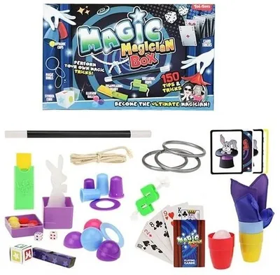 Produktbild von Toi-Toys 35219A - Zauberkasten mit 150 Zaubertricks Magic Magician Box Tricks zaubern Kinder Kartentricks