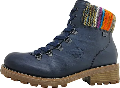 Produktbild von Rieker Damenschuhe Schnürstiefel Blau Freizeit, Schuhgröße:39 EU