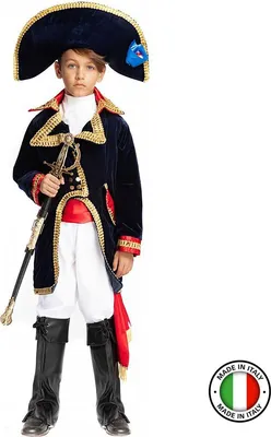 Napoleon Kostüm Bonaparte Deluxe inkl. Schwert für Kinder 9-10 Jahre Uniform Fasching Karneval Mottoparty Andere Länder Historisch