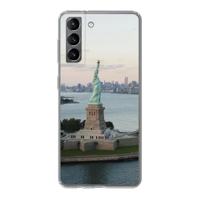 Produktbild von MuchoWow® Handyhülle Schutzhülle Hülle für Samsung Galaxy S21 New York - Freiheitsstatue - Amerika Silikon Softcase Handy Hülle - Softcase