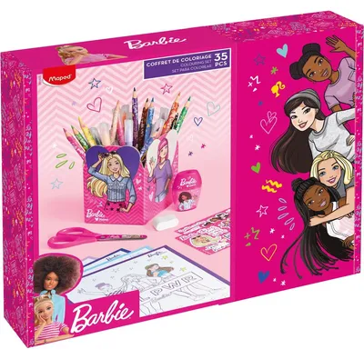 Produktbild von Maped Zeichenset Barbie 35-teilig in Geschenkbox