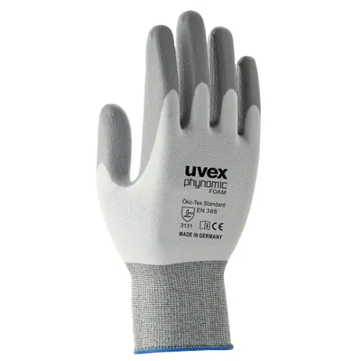 Produktbild von uvex unisex Arbeitshandschuhe phynomic FOAM weiß Größe 8 1 Paar