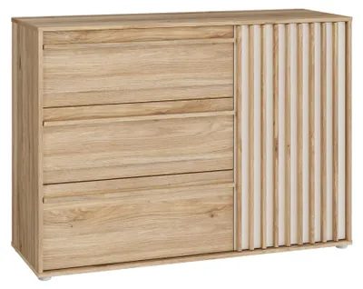 Produktbild von Furniture24 Sideboard Arank Axkk221R-M802 Kommode 118 Cm - Wildeiche/ Sandbeige