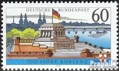 Produktbild von Briefmarken BRD (BR.Deutschland) 1992 Mi 1583x (kompl.Ausgabe) ohne Floureszenz gestempelt 2000 Jahre Koblenz