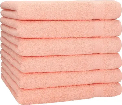 Produktbild von Betz 6 Stück Duschtücher 70x140 cm PALERMO 100% Baumwolle  Farbe: apricot