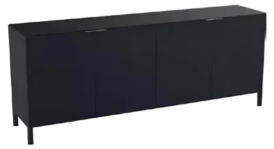 Image de Bureau d'angle Sideboard Table basse Bureau Moderne Bois Noir