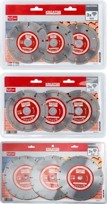 Zdjęcie produktu dla Diamentowa tarcza tnąca ECO 3 sztuki ø 125 x 22,2 x 2 mm Beton Marmur Cegła Bruk