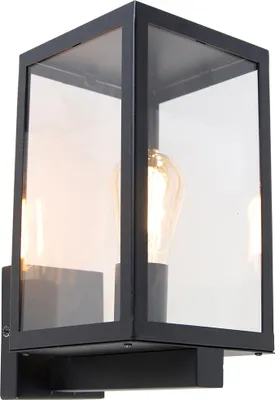 Produktbild von Smarte Außenwandleuchte Schwarz mit Glas 30 cm inkl Wifi ST64 Rotterdam