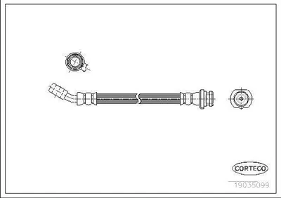 Produktbild von CORTECO 19035051 Bremsschlauch Hinten für NISSAN MICRA II (K11)