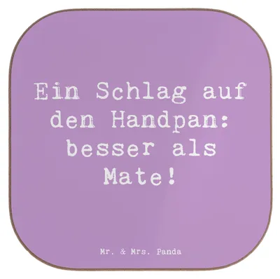 Produktbild von Mr. & Mrs. Panda Untersetzer für Gläser Spruch Handpan Zauber - Lavendeltraum - Geschenk, Klangschalen, Meditation, Lernen, Tischuntersetzer, Instrument, Klänge, Coaster