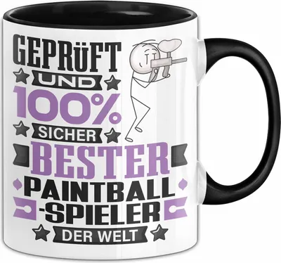 Produktbild von Paintballspieler Geschenk Lustiger Spruch für Paintballspieler Geschenkidee Bester Paintballspieler Der Welt (Schwarz)
