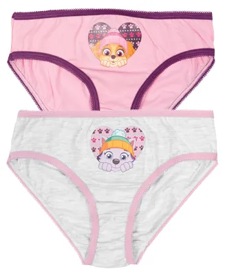 Produktbild von Paw Patrol Unterhose für Mädchen Kinder Panty Slip Unterwäsche Rosa/Weiß (2er Pack) 98-104