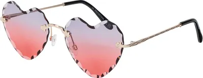 Produktbild von Damen Sonnenbrille Herz Form Designer 80er Modern Urlaub Sommer Strand 30564 Lila-Rot