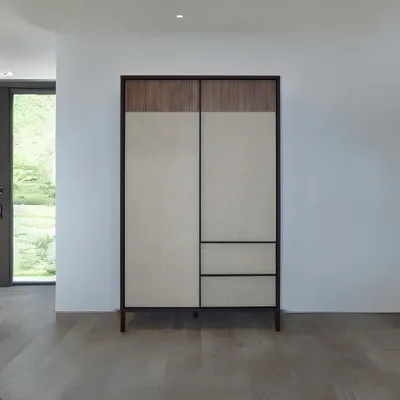 Immagine prodotto di Mobile alto 2 ante e 2 cassetti Anka 106x40x177h colore lava e argilla