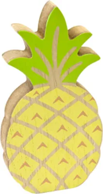 Immagine prodotto di Ananas in legno decorazione da tavola per feste estive giallo-verde 12 cm - taglia unica