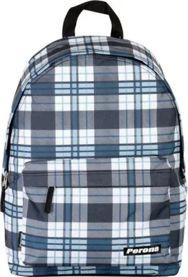 Produktbild von Karierter Rucksack 42,5x30x14 cm, gepolsterte Schultergurte, passend für Rucksacktrolleys