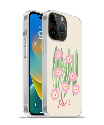 Produktbild von MuchoWow® Handyhülle Schutzhülle Hülle für Apple iPhone 14 Pro Max Blume - Rosa - Gras Silikon Softcase Handy Hülle - Hardcover