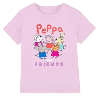 Produktbild von Peppa Pig - "Friends" T-Shirt für Kinder TV36906 (128) (Pink)
