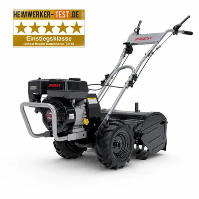 Produktbild von ONBEST Gartenfräse Benzin T4150  | 53 cm Arbeitsbreite | 5,6 PS | 35 cm Arbeitstiefe | 12 Hackmesser