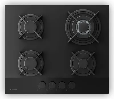 Obrázok produktu pre Klarstein Velaire plynová varná doska, 4-platničková sklenená plynová varná doska, 8000 W, 60 cm, LPG a zemný plyn, elektrické zapaľovanie, ochrana proti zlyhaniu plameňa, vrátane prestavbovej sady a hadice, čierna