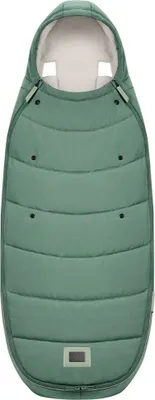 Produktbild von Cybex Platinum Fußsack Leaf Green/Dark Green – weicher Teddyfleece, wasserabweisend, kompatibel mit Priam, e-Priam & Mios Kinderwagen