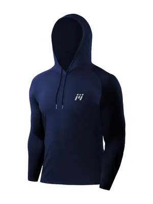 Produktbild von Sportshirt Herren, Funktionsshirt Langarm Laufshirt Männer Fitnessshirt Atmungsaktiv T Shirts für Running Gym Jogging-A-Dunkelblau-S