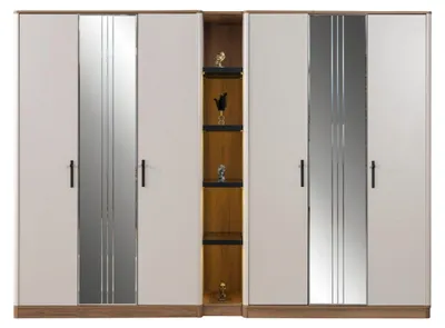 Zdjęcie produktu dla Stylowa szafa z lustrem i eleganckimi półkami