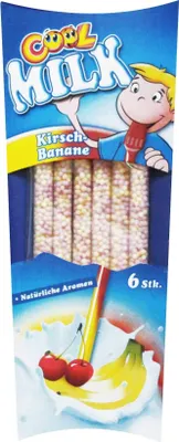 Image de Cool Milk Paille avec granulés et fruité cerise banane 5pcs 30g