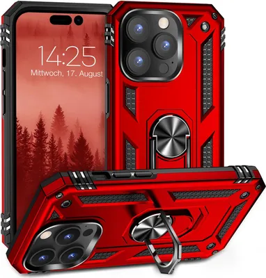 Produktbild von Armor Outdoor Handyhülle für Apple iPhone 14 Pro Handy Panzer Case Cover Schutzhülle Farbe: Rot