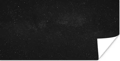 Produktbild von MuchoWow® Poster Sternenhimmel - Schwarz - Weiß - Himmel 80x40 cm - Wanddeko