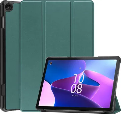 Produktbild von Lenovo Tab M10 Gen 3 Hülle - Tri-Fold Ständer Klapphülle mit Schlaf/Wach-Funktion - Grün