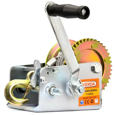 Immagine prodotto di Verda verricello manuale a cavo fino a 1136kg 10m 2500lbs 4:1, 8:1 verricello manuale verricello barca verricello rimorchio verricello a cavo verricello manuale, verricello manuale WK1136