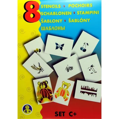 Obrázok produktu pre Malinos 300997, Umelecká šablóna, Deti, Biela, 4 rok / roky, 8 kusov