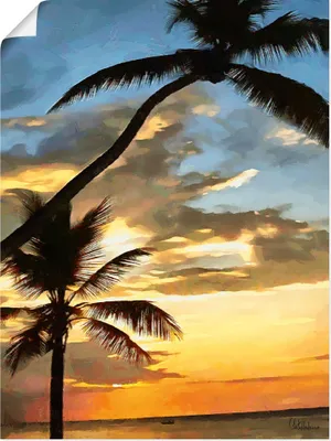 Produktbild von ARTland Poster Sonnenuntergang in den Tropen V Größe: 90x120 cm