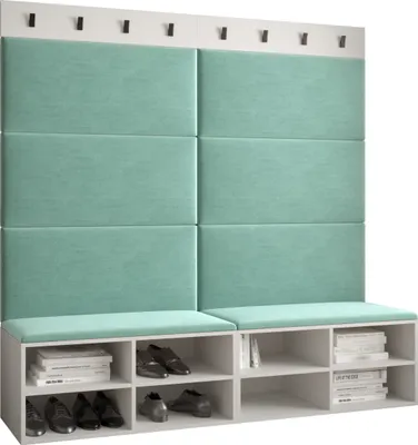 Produktbild von Garderobe MIRO Set 7 mit gepolsterten Paneelen Industrial Design