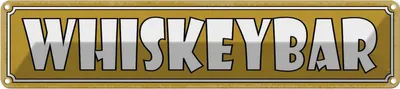 Produktbild von vianmo Blechschild 10x46 cm Whiskeybar Alkohol