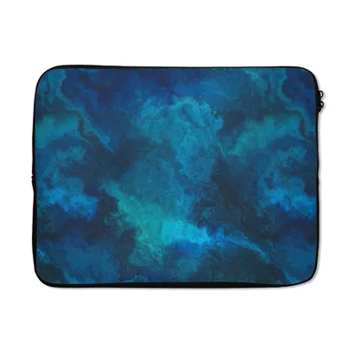 Produktbild von MuchoWow® Laptop Hülle 15 Zoll Muster - Farbe - Abstrakt - Blau Laptoptasche - Laptoptasche - Sleeve - Rundum-Schutz